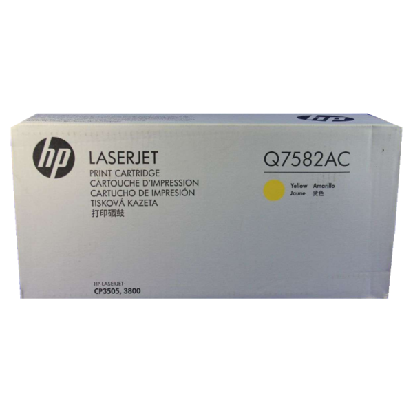 HP Q7582AC Yellow Contract Laserjet Toner Cartridge HP Q7582AC Yellow Contract Laserjet Toner Cartridge