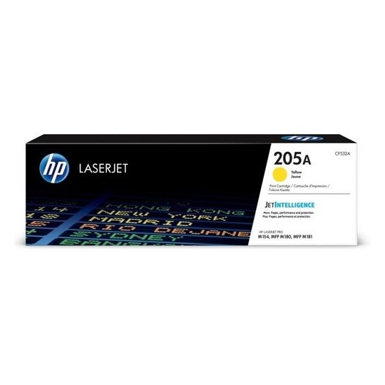 HP 205A Yellow Original LaserJet Toner Cartridge (CF532A) HP 205A Yellow Original LaserJet Toner Cartridge (CF532A)