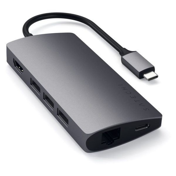 Satechi ST-TCMA2M Type-C Multi-Port Adapter 4K With Ethernet V2 Space Grey Satechi ST-TCMA2M Type-C Multi-Port Adapter 4K With Ethernet V2 Space Grey