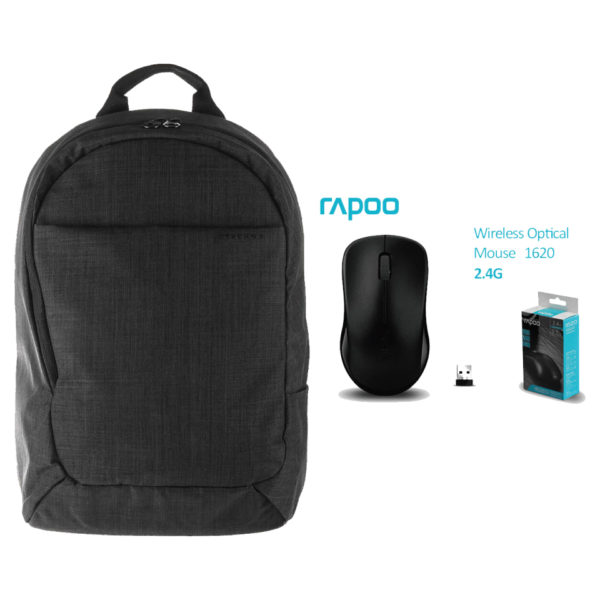 Tucano BKRAPTRBK+1620 Rapido Backpack 15.6" + Rapoo 1620 Wireless Mouse Bundle Tucano BKRAPTRBK+1620 Rapido Backpack 15.6" + Rapoo 1620 Wireless Mouse Bundle
