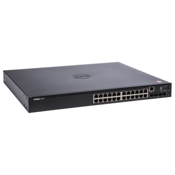 Dell N1524P Networking Switch PoE+ 24x 1GbE + 4x 10GbE SFP+ Fixed Ports Stacking IO To PSU Airflow AC