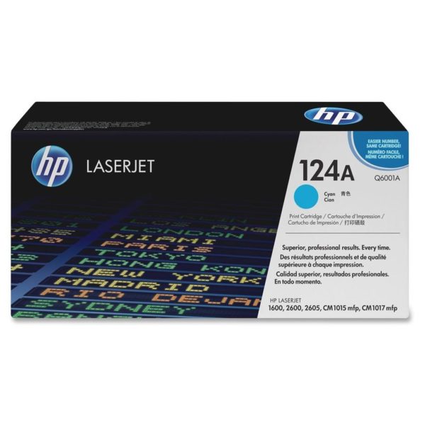 HP 124A Q6001A Cyan Laserjet Toner Cartridge