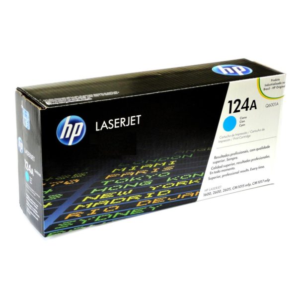 HP 124A Q6001A Cyan Laserjet Toner Cartridge