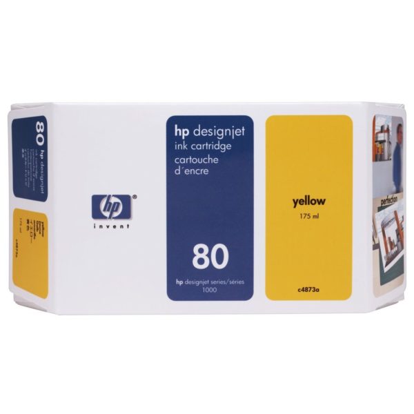 HP 80 C4873A Yellow DesignJet Ink Cartridge 175ml