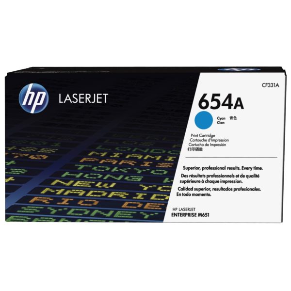 HP 654A CF331A Cyan Original LaserJet Toner Cartridge