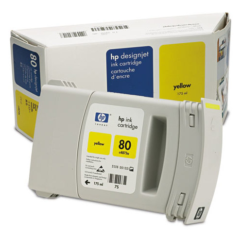 HP 80 C4873A Yellow DesignJet Ink Cartridge 175ml