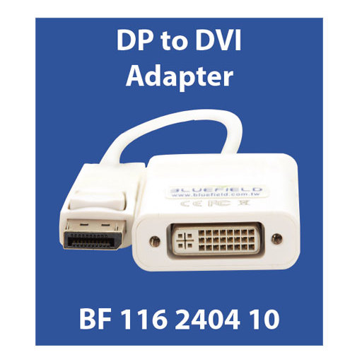 Bluefield Display Port To DVI Adaptor BF116240410