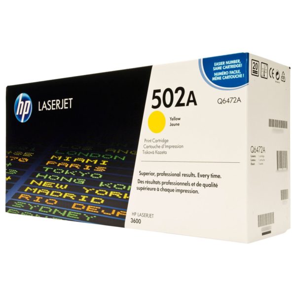 HP 502A Q6472A Yellow Toner Cartridge for LaserJet 3600