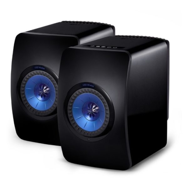 KEF LS50 Wireless Bookshelf Speaker - Black (Pair)