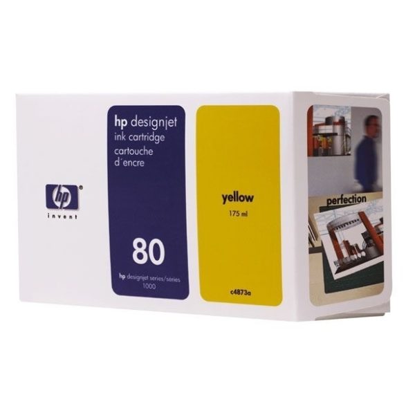 HP 80 C4873A Yellow DesignJet Ink Cartridge 175ml