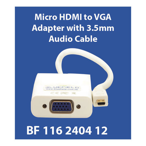 Bluefield Micro HDMI To VGA Adaptor BF116240412