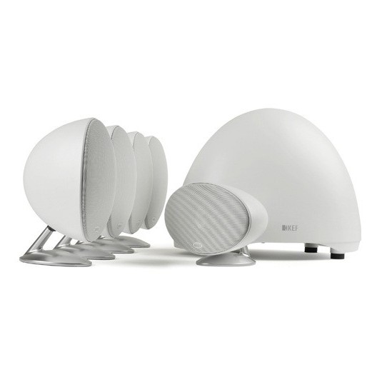 KEF E305 5.1 Home Theater Speaker Package - White