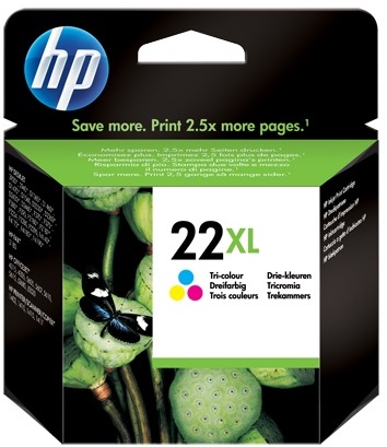 HP C9352CE 22XL Ink Cartridge High Yield Tri Color