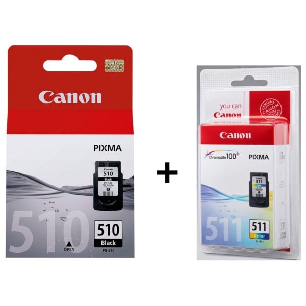 Canon PG510 Inkjet Cartridge Black + CL511 Cartridge Color