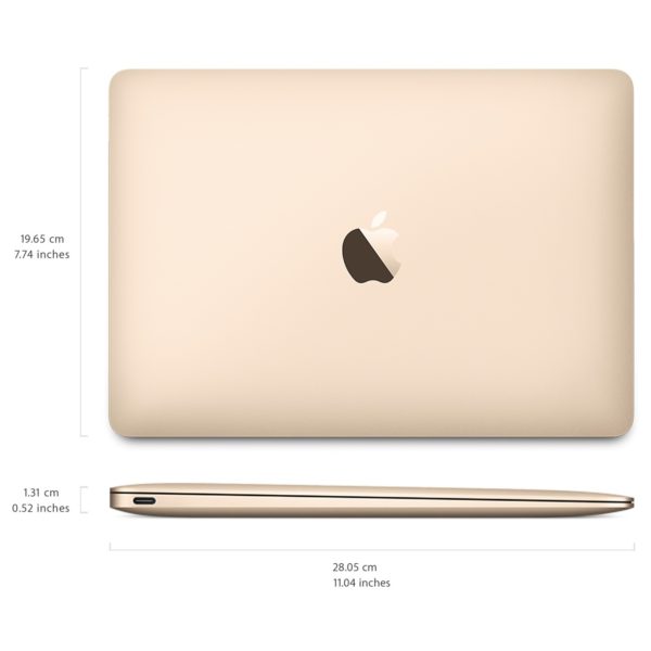 MacBook 12-inch (2017) - Core M3 1.2GHz 8GB 256GB Shared Gold English/Arabic Keyboard