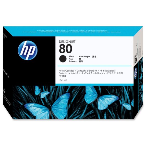 HP 80 C4871A Black Ink Cartridge 350ml