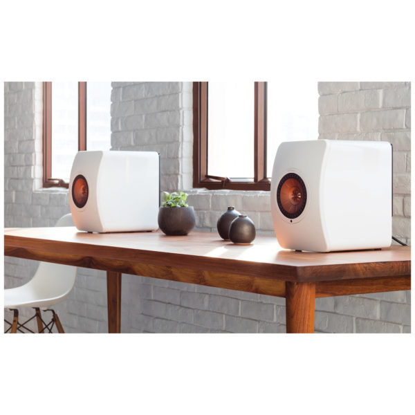 KEF LS50 Wireless Bookshelf Speaker - White (Pair)