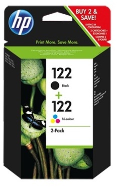 HP 122 Ink Cartridge Black/Tricolor Combo Pack CR340HE