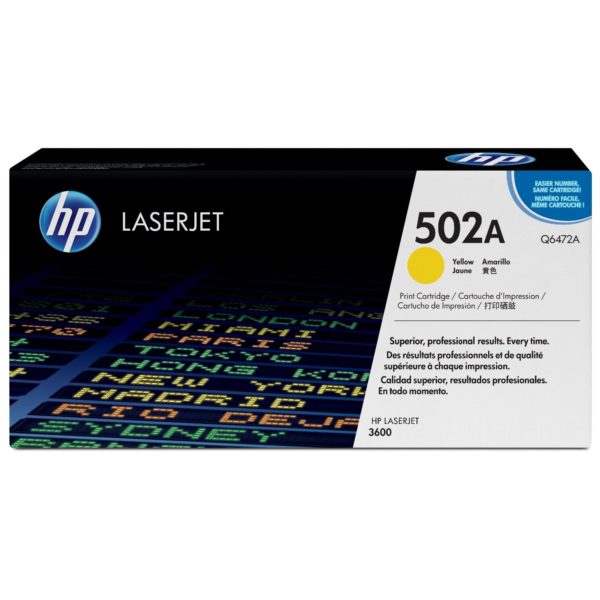 HP 502A Q6472A Yellow Toner Cartridge for LaserJet 3600