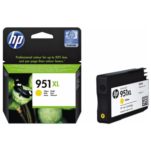 HP 951XL High Yield Yellow Original Ink Cartridge (CN048AE)