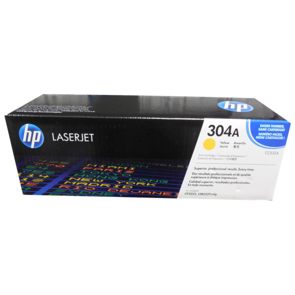 HP 304A CC532A Original LaserJet Toner Cartridge Yellow