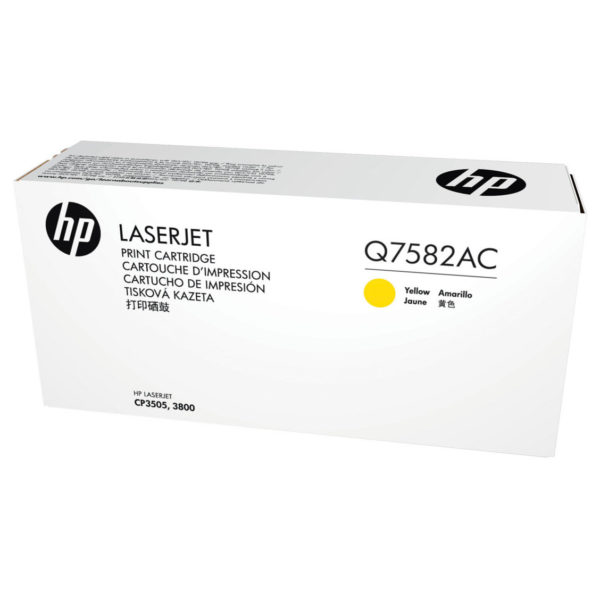 HP Q7582AC Yellow Contract Laserjet Toner Cartridge