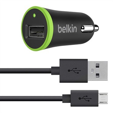 Belkin Car Charger With Micro USB Cable Black