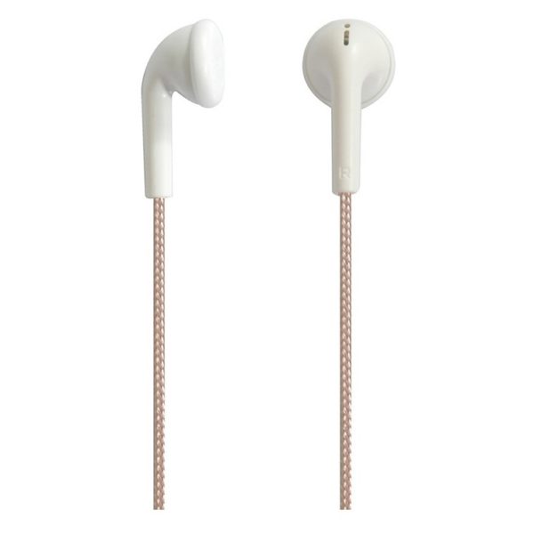 We Earphone With Mic & Woven Cable 1.20m Pink/Gold WEINTRANYR