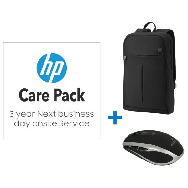 HP U9BA7E 3yr Next Business Day Onsite Notebook Service + HP 2MW63AA Backpack 15.6inch Black + Eklasse EKWLM04 Mouse