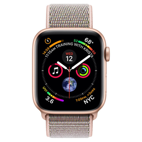 Apple MU692 Smart Watch Series 4 40mm Gold Aluminum Case With Pink SandSport Loop CSD