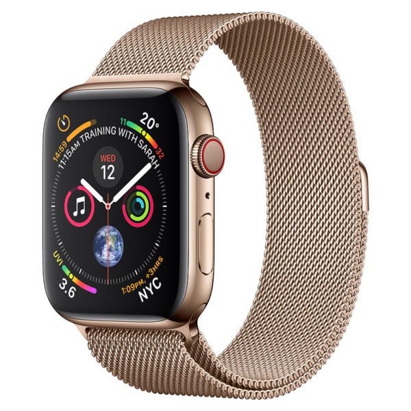Apple Watch Series 4 GPS + Cellular 40mm Gold Stainless Steel Case With Gold Milanese Loop