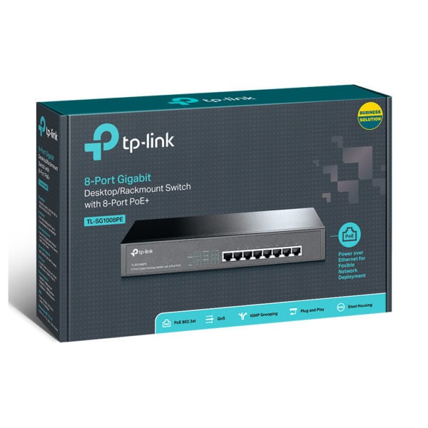 TPLink 8-port Gigabit PoE+ Switch (TL-SG1008PE)