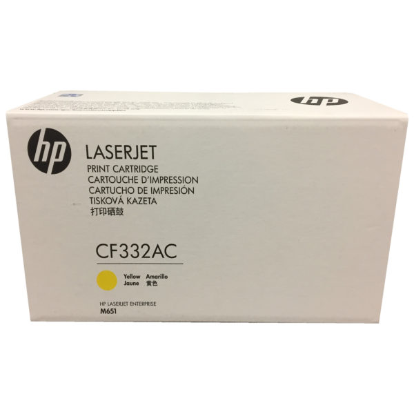Buy HP 654A CF332AC Yellow Contract Laserjet Toner Cartridge in Dubai