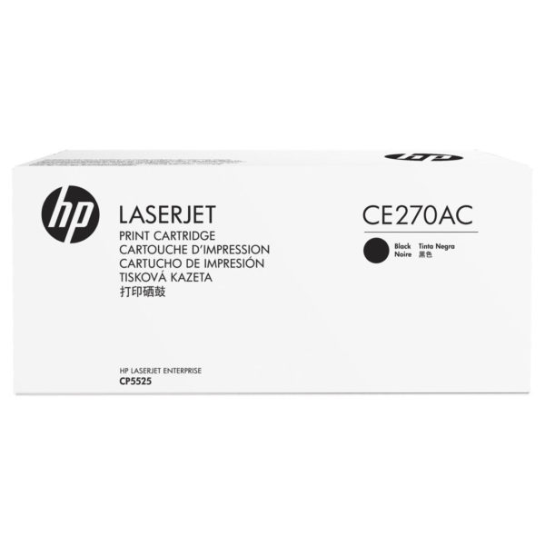 HP 650A CE270AC Black Contract Laserjet Toner Cartridge