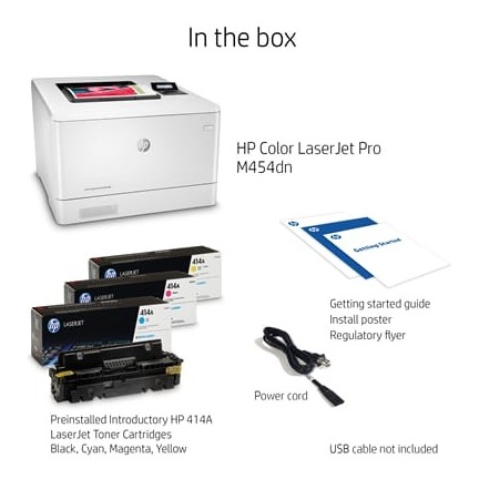 HP M454DN W1Y44A Color LaserJet Pro Printer