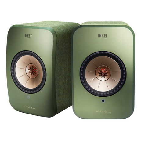 KEF LSX Wireless Powered Stereo Speaker with Airplay 2 Olive Green LSXSP3994JX