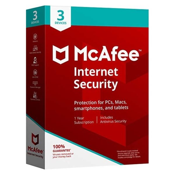 McAfee Internet Security for 3 Devices (MIS03)