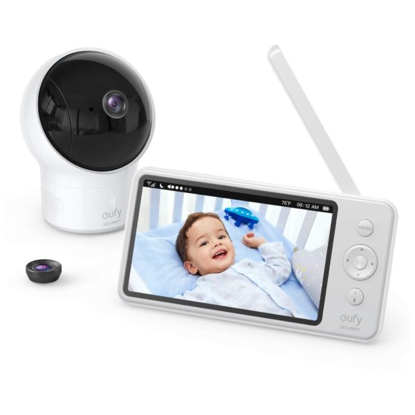 Eufy 720p card Baby Monitor Gray and White (T83212D1)