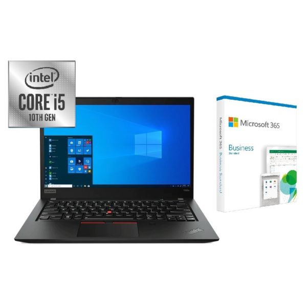 Lenovo ThinkPad T14 Core i5-10210U 8GB RAM 256GB SSD Win10P 14" + Microsoft 365 Business Standard Yearly Plan
