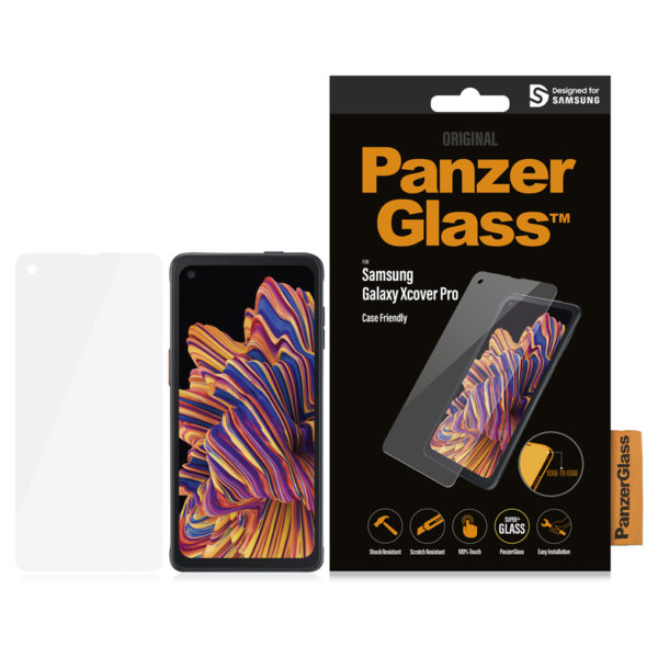 PanzerGlass™ Clear Case (257) + PanzerGlass™ Screen Protector for "Samsung X Cover Pro" (7227) with Zagg Keyboard and 64 GB Micro SD Card