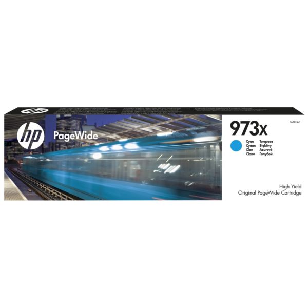 HP 973X High Yield Cyan Original PageWide Cartridge (F6T81AE)