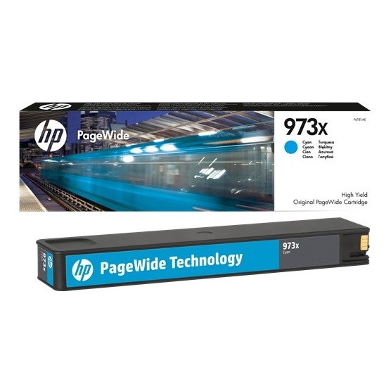 HP 973X High Yield Cyan Original PageWide Cartridge (F6T81AE)