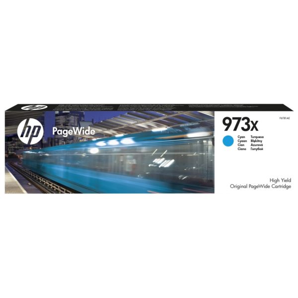 HP 973X High Yield Cyan Original PageWide Cartridge (F6T81AE)