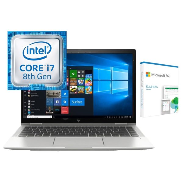 HP EliteBook X360 1040 G6 Core i7-8565U 8GB RAM 256GB SSD Win10 Pro 14" + Microsoft 365 Business Standard