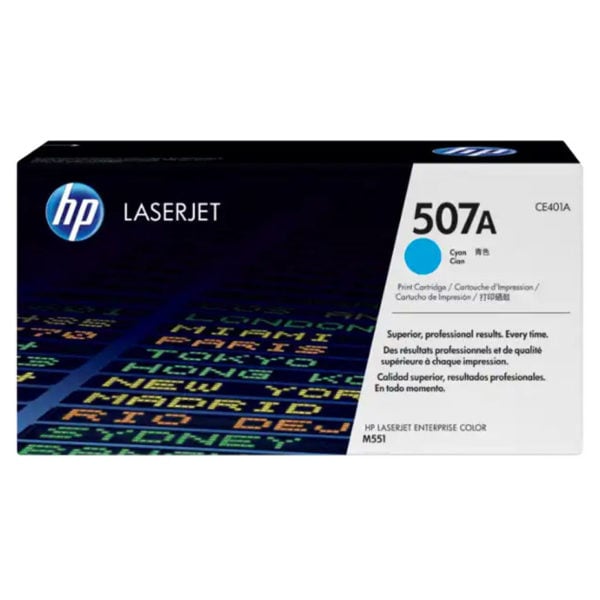 HP CE401A 507A Original LaserJet Toner Cartridge Cyan