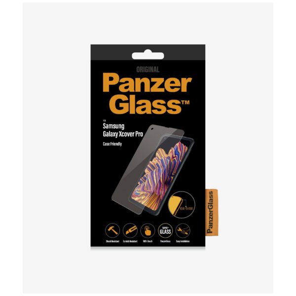 PanzergGlass™ Case Friendly Screen Protector for Samsung X Cover Pro (7227) + Clear Case (257) + Zentality WPB001 Wireless Charger + Zentality E22 Earpods