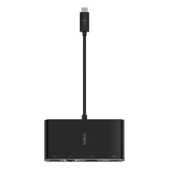 Belkin BKN-AVC005BTBK USB-C 10cm Cable to HDMI VGA DVI and DisplayPort - Black