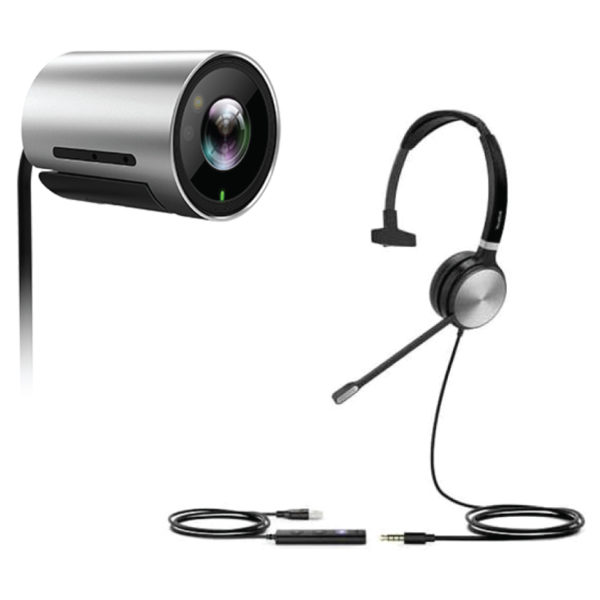 Yealink UVC30 Desktop 4K USB Camera + UHS36 Dual/Mono Headset