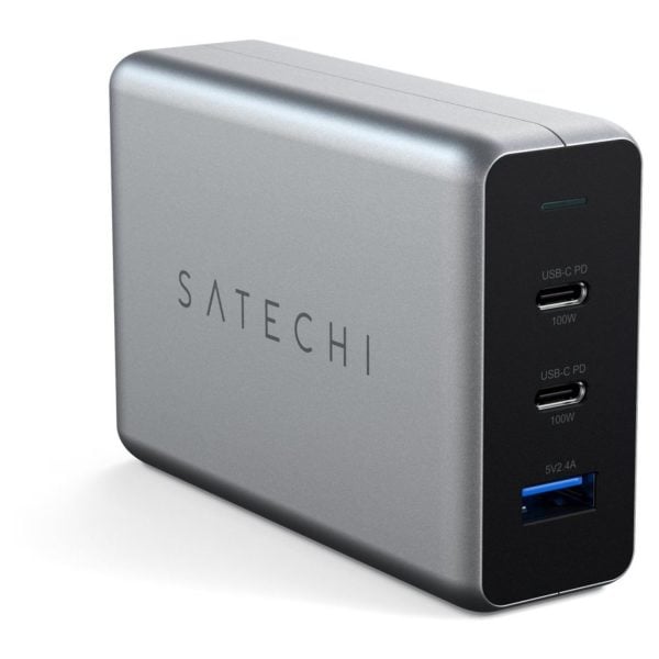 Satechi ST-TC100GM-UK 100W USB-C PD Compact GaN Charger Space Grey