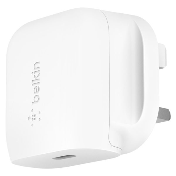 Belkin BKN-F7U096MY04-WHT BOOST↑CHARGE™ 18W USB-C PD Wall Charger + USB-C to Lightning Cable White